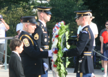 Christopher Suprun Joins Wreath-Laying Ceremony