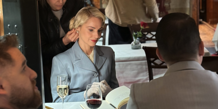 Silvia Schneider on set / Spy Capital 2